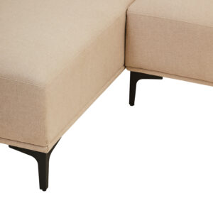 Toulon 3 Seat Natural Fabric Left Chaise Sofa