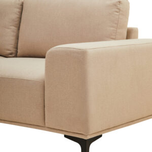 Toulon 3 Seat Natural Fabric Left Chaise Sofa
