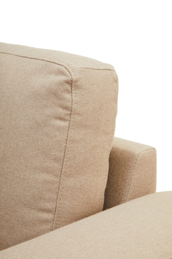 Toulon 3 Seat Natural Fabric Left Chaise Sofa