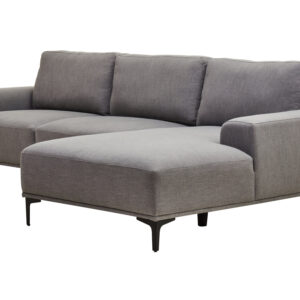 Toulon 3 Seat Grey Fabric Right Chaise Sofa