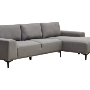 Toulon 3 Seat Grey Fabric Right Chaise Sofa