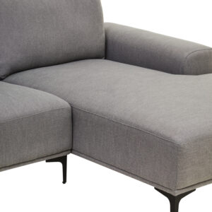 Toulon 3 Seat Grey Fabric Right Chaise Sofa