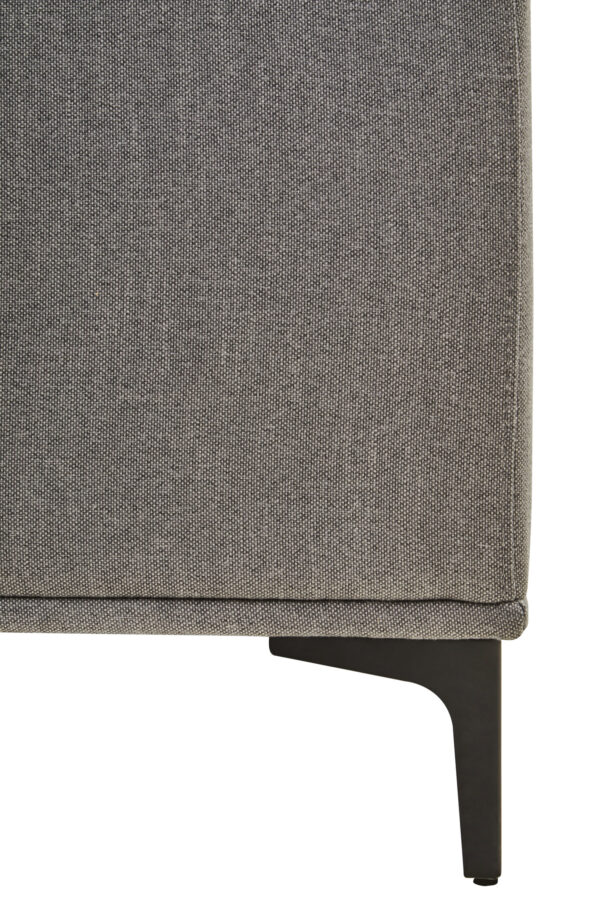 Toulon 3 Seat Grey Fabric Right Chaise Sofa
