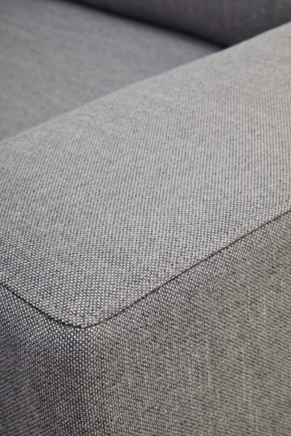 Toulon 3 Seat Grey Fabric Right Chaise Sofa