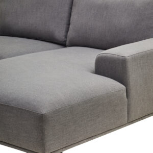 Toulon 3 Seat Grey Fabric Right Chaise Sofa