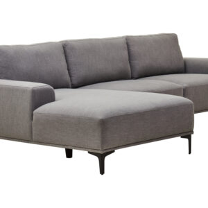 Toulon 3 Seat Grey Fabric Left Chaise Sofa