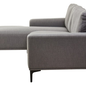 Toulon 3 Seat Grey Fabric Left Chaise Sofa