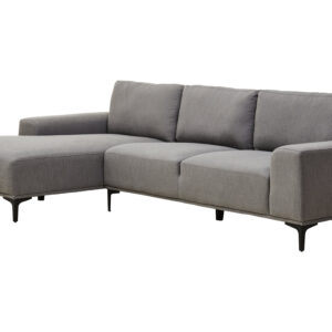 Toulon 3 Seat Grey Fabric Left Chaise Sofa
