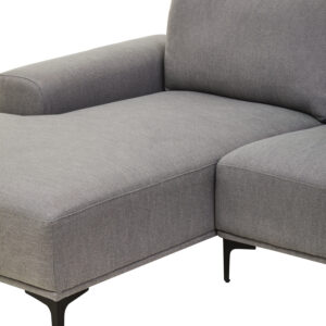 Toulon 3 Seat Grey Fabric Left Chaise Sofa