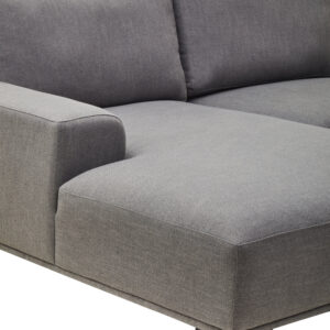 Toulon 3 Seat Grey Fabric Left Chaise Sofa