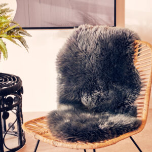 Bosie Sheepskin Gunmetal Rug