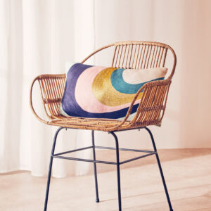 Bosie Ozella Curved Stripes Embroidered Cushion