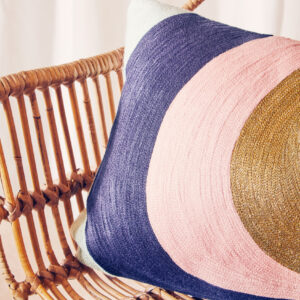 Bosie Ozella Curved Stripes Embroidered Cushion