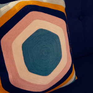 Bosie Ozella Hexagonal Design Embroidered Cushion