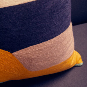 Bosie Ozella Wavy Stripes Embroidered Cushion