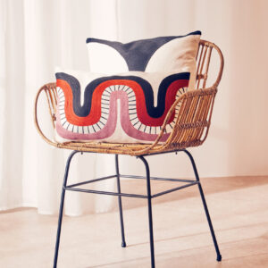 Bosie Ozella Curve Pattern Rectangular Cushion
