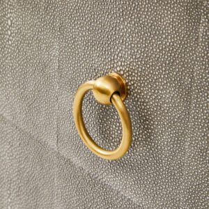 Deruta Grey Shagreen Effect 4 Door Sideboard