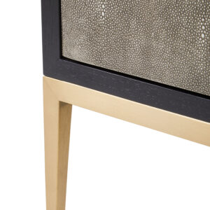 Deruta Grey Shagreen Effect 4 Door Sideboard
