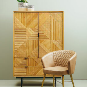Jakara Natural Finish Cabinet with Drawers