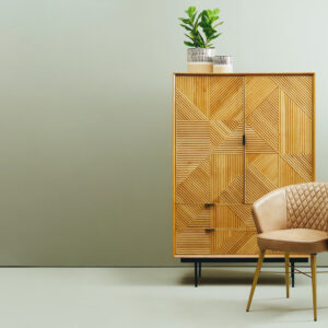 Jakara Natural Finish Cabinet with Drawers
