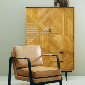 Jakara Natural Finish Cabinet with Drawers