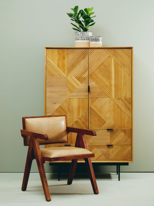 Jakara Natural Finish Cabinet with Drawers