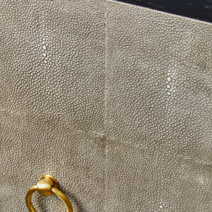 Deruta Grey Shagreen Effect 4 Door Sideboard