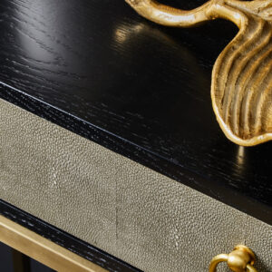 Deruta Shagreen Effect One Drawer Console Table
