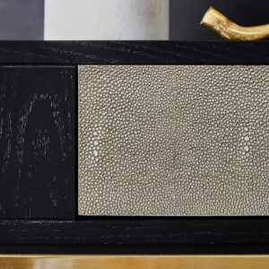 Deruta Shagreen Effect One Drawer Console Table