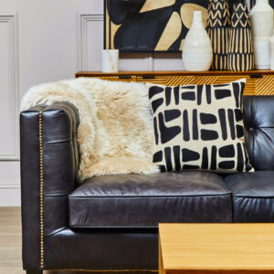 King Three Seater Modern Chesterfield Black Leather Sofa