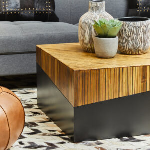 Bosie Safira Black Hair on Leather Patchwork Cushion