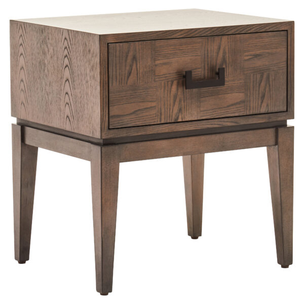 Dimaro Antique Grey One Drawer Side Table