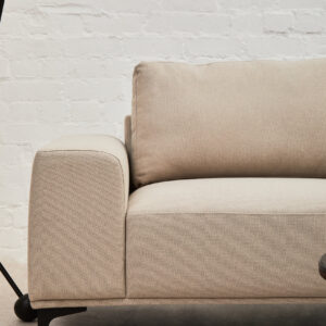Toulon 3 Seat Natural Fabric Right Chaise Sofa