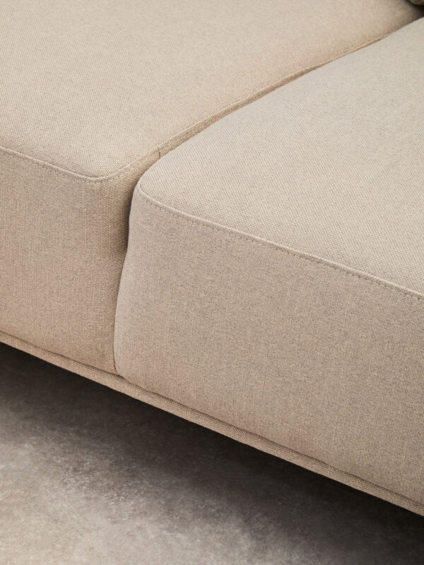 Toulon 3 Seat Natural Fabric Right Chaise Sofa