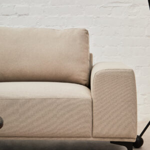 Toulon 3 Seat Natural Fabric Left Chaise Sofa