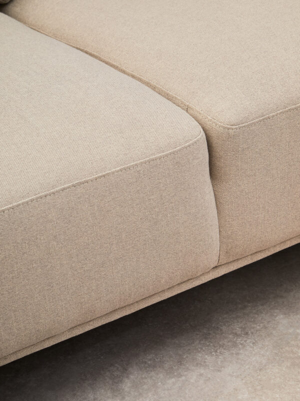 Toulon 3 Seat Natural Fabric Left Chaise Sofa