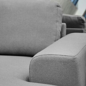 Toulon 3 Seat Grey Fabric Right Chaise Sofa