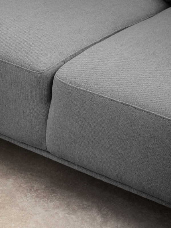 Toulon 3 Seat Grey Fabric Right Chaise Sofa