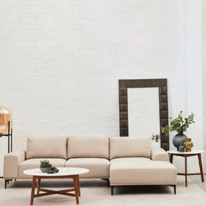 Toulon 3 Seat Grey Fabric Right Chaise Sofa
