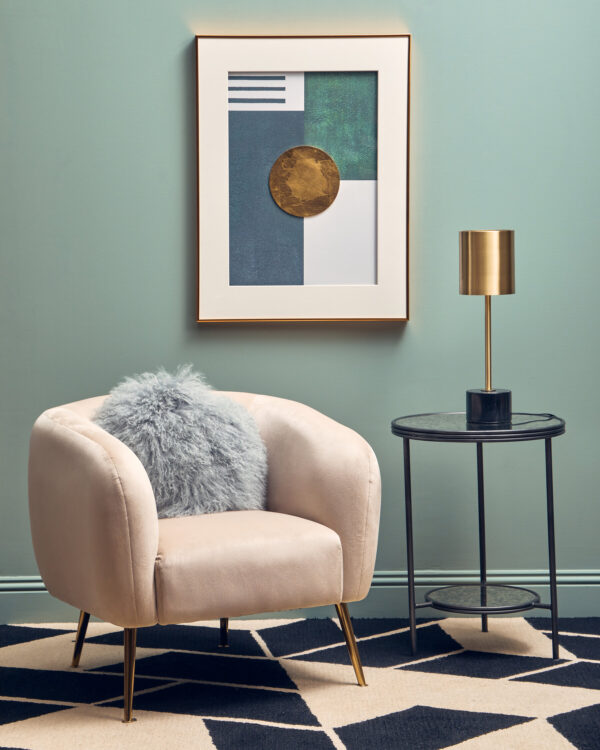 Bosie Real Mongolian Fur Grey Round Cushion