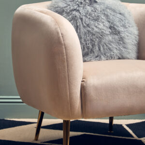Bosie Real Mongolian Fur Grey Round Cushion