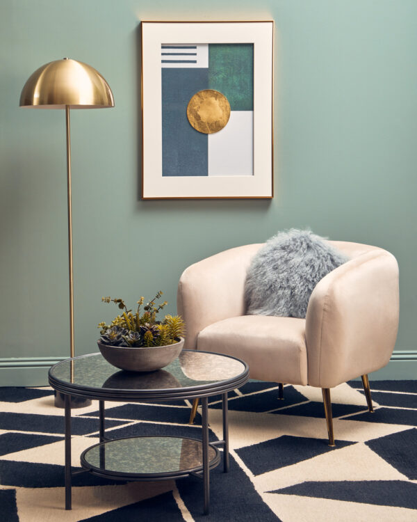 Bosie Real Mongolian Fur Grey Round Cushion