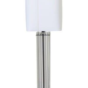 Elana Clear Glass Table Lamp With Matte Silver Base