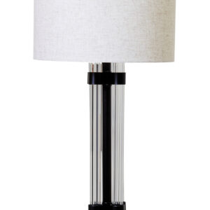 Eman Matte Black and Ivory Table Lamp