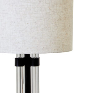 Eman Matte Black and Ivory Table Lamp