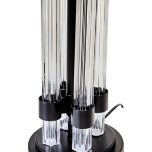 Eman Matte Black and Ivory Table Lamp