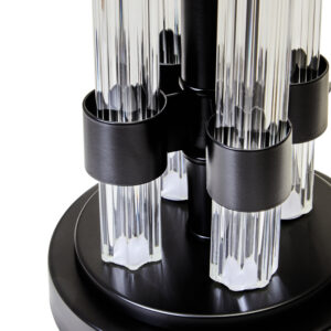 Eman Matte Black and Ivory Table Lamp
