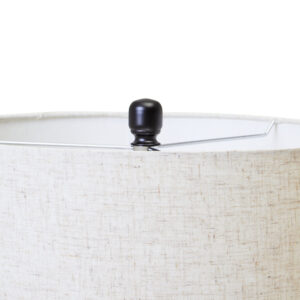 Eman Matte Black and Ivory Table Lamp