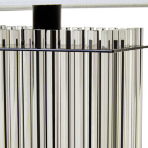Elana Clear Glass Table Lamp With Matte Black Base