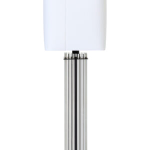 Elana Clear Glass Table Lamp With Matte Black Base